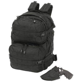 Black Backpack with Concealed Handgun Holster