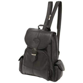 Solid Genuine Lambskin Leather Backpack