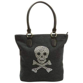 Handbag with Rhinestone Skull