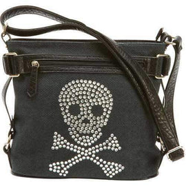 Handbag with Rhinestone Skull