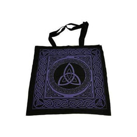 18" x 18" Triquetra purple/black tote bag