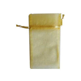 3" x 4" Gold organza pouch