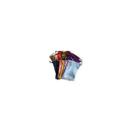 12 pk 4" x 5" mixed colors Satin Drawstring pouches