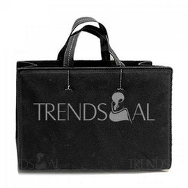 Retro Style Suede and Stitching Design Women's Tote Bag - Black